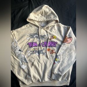 "TOM and JERRY" Graphic Pullover Hoodie
